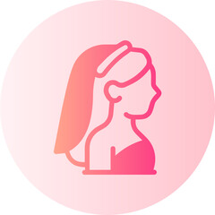 Bride gradient icon