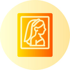 Wedding photos gradient icon