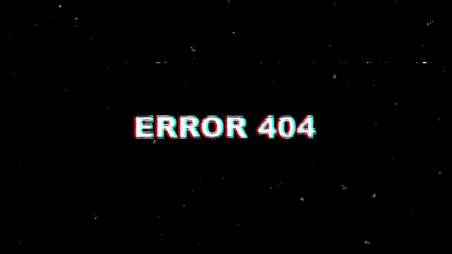 Error 404 glitch digital retro page not found system failure ideal for website error pages, technology issues, digital design