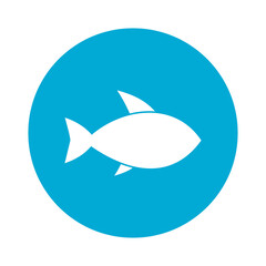 Fish icon isolated on transparent background