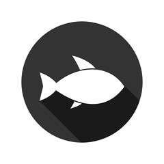 Fish icon isolated on transparent background