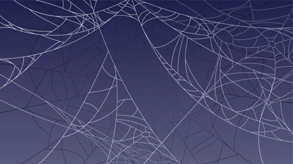 Spider Web On Dark Background Halloween Design Elements Spooky Scary Horror Decor Vector