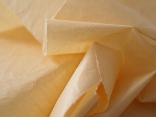Soft Yellow Fabric Folds and Texture textile background
