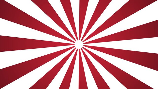 Red sunburst pattern isolated on white background