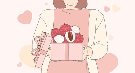 A Gift Of Exotic Lychees Presentation: Sweetness And Romance Illustrated For You