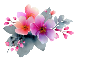 Romantic watercolor flower arrangement with amaranth botanical botanical artistic illustration floral	