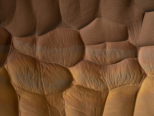 Textured brown and tan organic cell pattern abstract