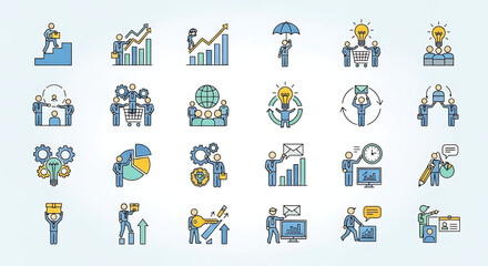 Creative concept vector illustrations showing design, art, and idea generation. Includes teamwork, brainstorming, and creative process elements for modern projects.