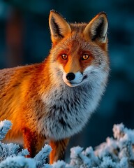 Obraz premium Closeup portrait of wild fox high resolution image