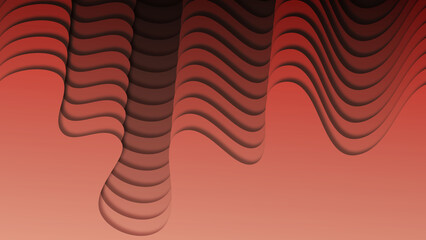 湾曲した段差の連続