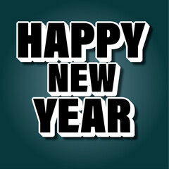 concept, design, 3d, happy, colorful, symbol, illustration, text, word, business, sign, letters, vector, new, year