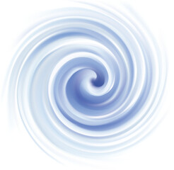 Bright teal helix vertigo curvy twister rotary moving spray new year winter cyclone surface. Volute gyration blur flow cool ice shiny pure vibrant celeste color illustration space for text in center