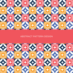 Abstract geometric pattern design seamless . Graphic pattern of simple shapes
