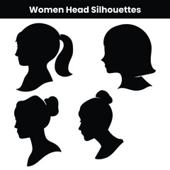 Woman Profile Silhouettes