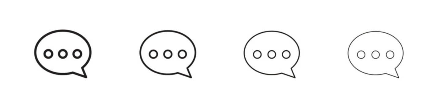 Comments icon. Vector isolated pictograms.