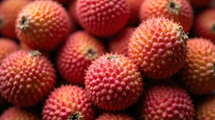 Vibrant close-up of ripe, juicy lychees ready to be enjoyed. 
