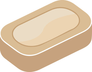 Vector illustration of a soap isolated on transparent background