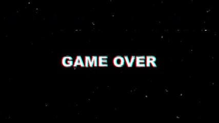 Game Over glitch retro vintage arcade error static ideal for video game screens, end scenes, failure messages, or technology malfunction graphics. - Powered by Adobe