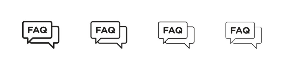 Naklejka premium FAQs icon. Vector isolated pictograms.