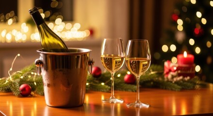 Celebrate the season with chilled wine and festive cheer, perfect for holiday gatherings and cozy winter evenings.
