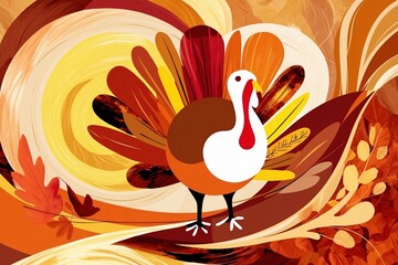Fototapeta premium Thanksgiving Wallpaper, Thanksgiving Background, Festive Thanksgiving Digital Paper, Abstract Thanksgiving Background, Autumn Fall Background