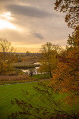 autumn landscape with river
