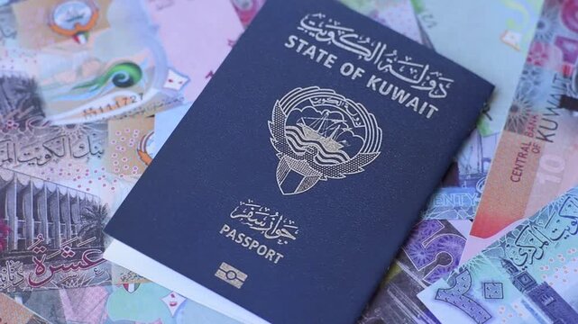 Kuwaiti passport for travelling, flying and doing business. Kuwait document, id for crossing the border