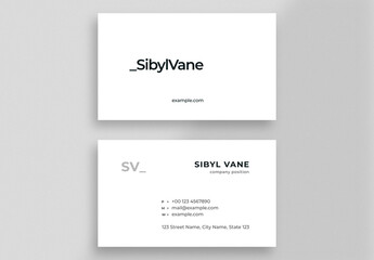 Minimalist Business Card Design with Clean Typography and Modern Layout