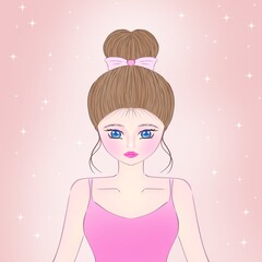 girl in pink
