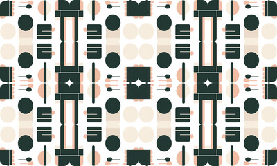 Seamless Geometric Minimalist Line Art Vector Pattern Background for Modern Wallpaper, Web, and Print