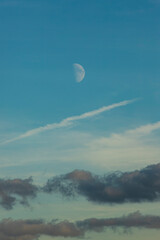 moon over the clouds