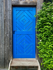 old blue door