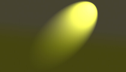 Abstract yellow light shining in dark background creating a spotlight effect.