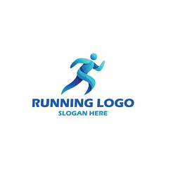 Running Logo Template, Running Logo, Running icon, Athlete in motion icon, Physical activity symbol, stylized runner logo,  Modern sports logo, Sportswear logo, Running club logo, Marathon logo, 