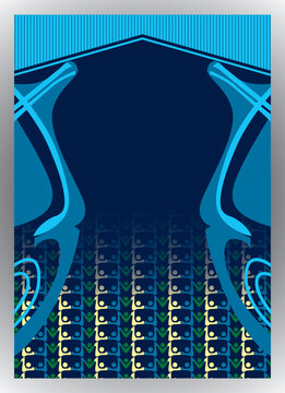 Dark Blue Abstract Geometric Sublimation Pattern Vector - Modern Art Deco Sportswear Jersey Template