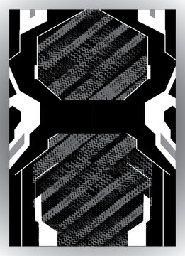 Dark Industrial City Skyline Grunge Pattern Vector - Urban Sportswear Jersey Template