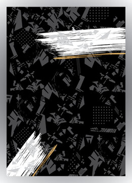 Dark Urban Abstract Camouflage Sublimation Pattern Design - Aggressive Grunge Esports Jersey Template