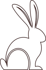 Clean rabbit outline logo vector, suitable for eco-friendly businesses, animal shelters, and natural product branding.