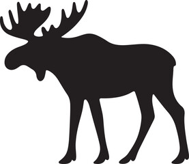 Artistic pronghorn silhouette with natural colors