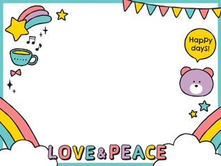 ファンシーで可愛いフレーム