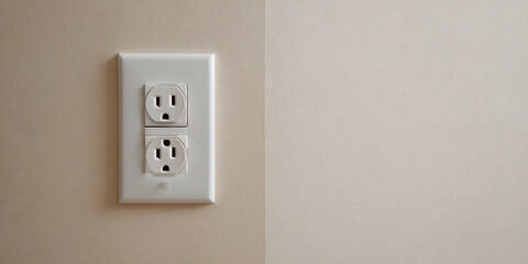 Captivating Minimalist Conceptual Exploration of Electrical Outlet Composition in Horizontal Perspective