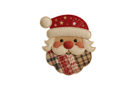 Festive Santa Claus face decoration perfect for Christmas and new year celebrations Sublimation design