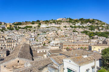 A beautiful view of the Baroque Town of Modica, Sicily