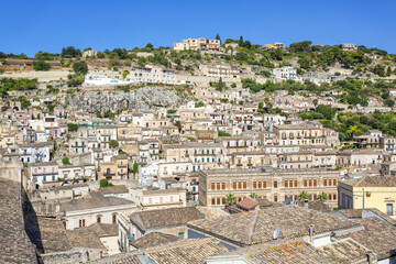 A beautiful view of the Baroque Town of Modica, Sicily