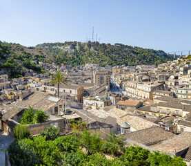 A beautiful view of the Baroque Town of Modica, Sicily