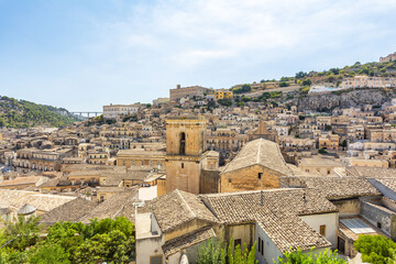 A beautiful view of the Baroque Town of Modica, Sicily