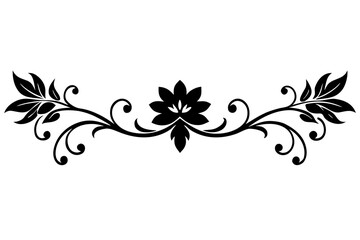 vintage floral design divider victor illustration