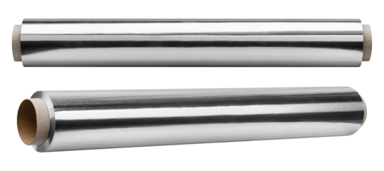 Aluminum Foil, isolated on white background, full depth of field