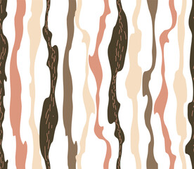 Seamless pattern in beige tones with sinuous vertical stripes for the design of silk fabrics for tailoring.
