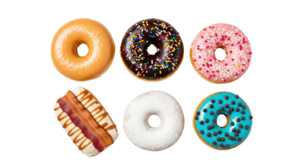 Indulge in sweet delight: a tempting assortment of colorful gourmet donuts perfect for any celebration or treat.